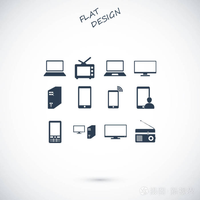 通信設(shè)備圖標(biāo) 連接世界的視覺語言